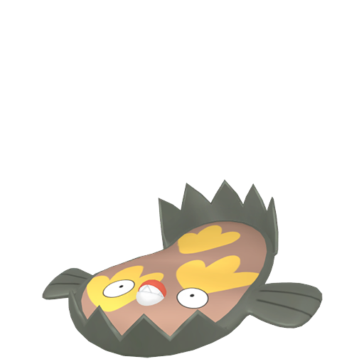 Stunfisk (z Galaru) — duży render postaci w wariancie shiny
