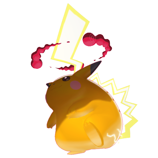 Pikachu (Gigantamax) — duży render postaci w wariancie shiny
