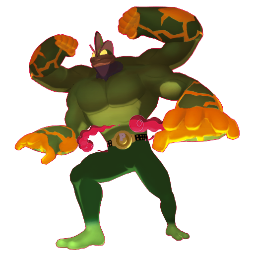 Machamp (Gigantamax) — duży render postaci w wariancie shiny