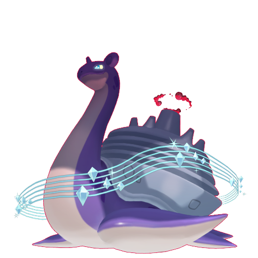 Lapras (Gigantamax) — duży render postaci w wariancie shiny