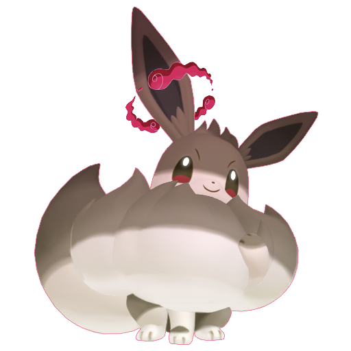 Eevee (Gigantamax) — duży render postaci w wariancie shiny