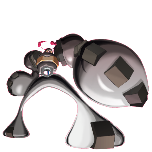 Melmetal (Gigantamax) — duży render postaci w wariancie shiny