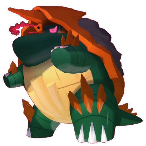 Drednaw (Gigantamax) — duży render postaci w wariancie shiny