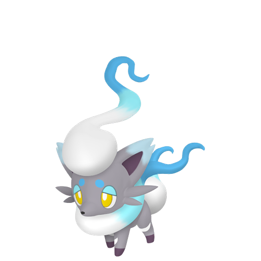 Zorua (z Hisui) — duży render postaci w wariancie shiny