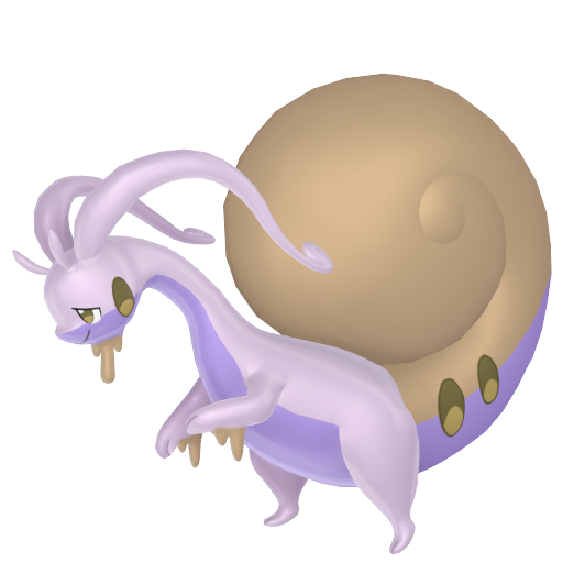 Goodra (z Hisui) — duży render postaci w wariancie shiny