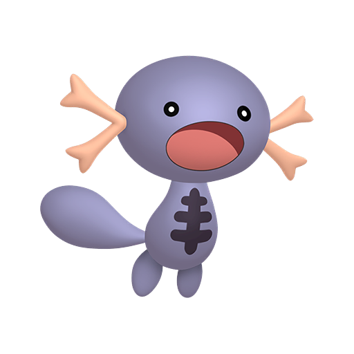 Wooper (z Paldei) — duży render postaci w wariancie shiny
