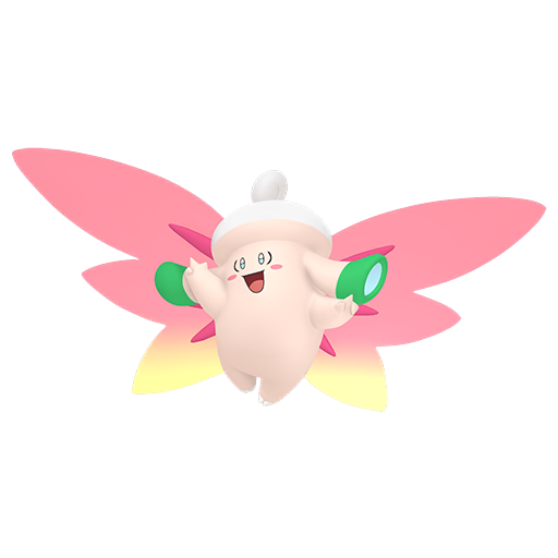 Clefable (Mega) — duży render postaci w wariancie shiny