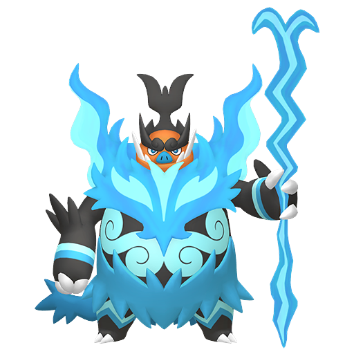 Emboar (Mega) — duży render postaci w wariancie shiny