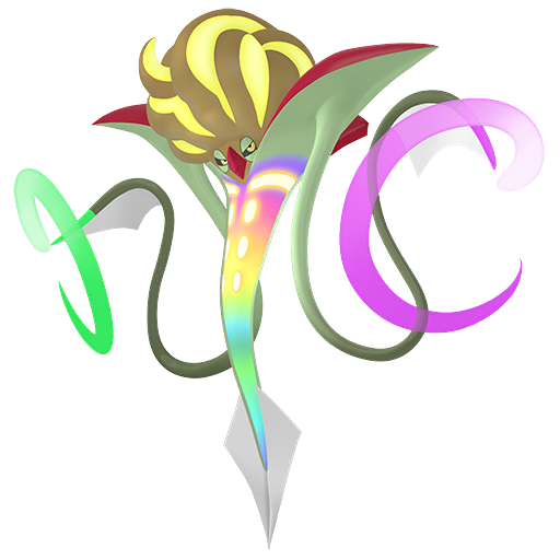 Malamar (Mega) — duży render postaci w wariancie shiny