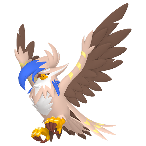 Staraptor (Mega) — duży render postaci w wariancie shiny