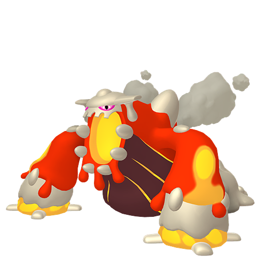 Heatran (Mega) — duży render postaci w wariancie shiny