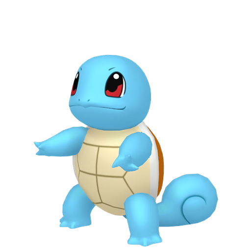 Squirtle — duży render postaci w zwykłym ubarwieniu
