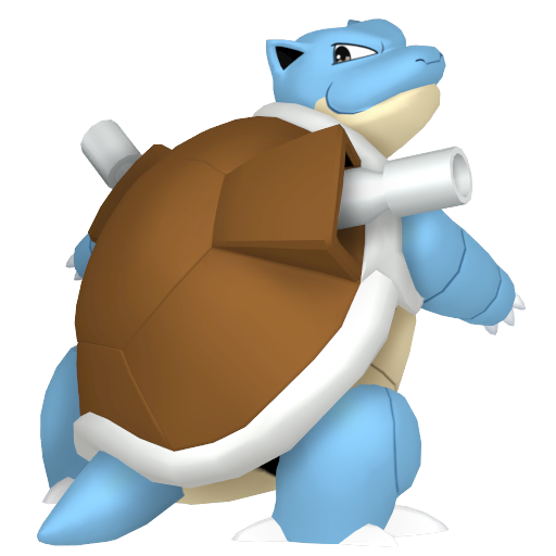 Blastoise — duży render postaci w zwykłym ubarwieniu