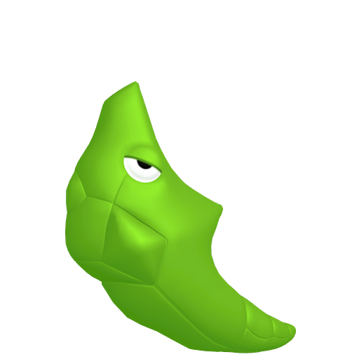 Metapod — duży render postaci w zwykłym ubarwieniu