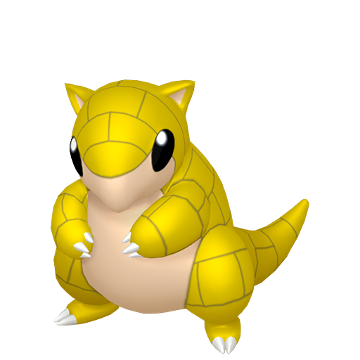 Sandshrew — duży render postaci w zwykłym ubarwieniu