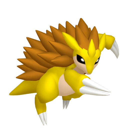 Sandslash — duży render postaci w zwykłym ubarwieniu