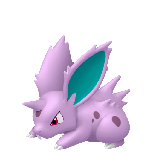 Nidoran♂ — duży render postaci w zwykłym ubarwieniu