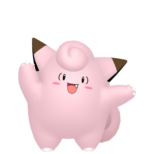 Clefairy — duży render postaci w zwykłym ubarwieniu