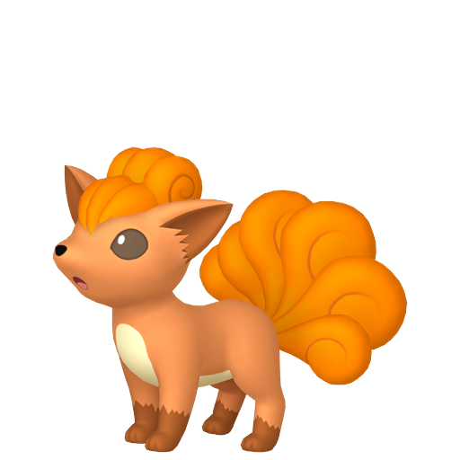 Vulpix — duży render postaci w zwykłym ubarwieniu
