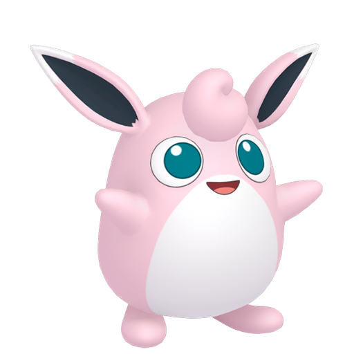 Wigglytuff — duży render postaci w zwykłym ubarwieniu