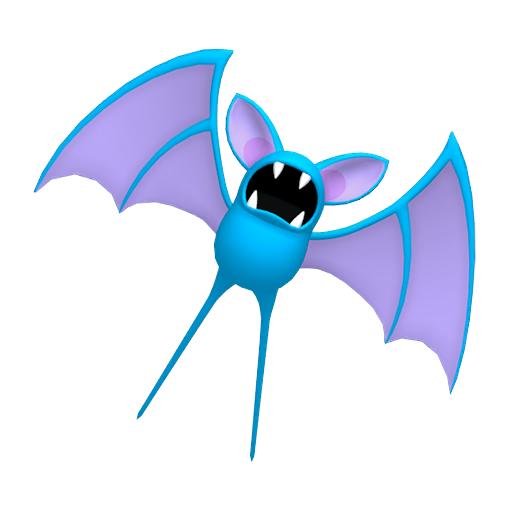 Zubat — duży render postaci w zwykłym ubarwieniu