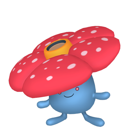 Vileplume — duży render postaci w zwykłym ubarwieniu