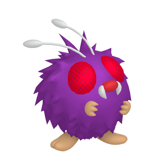 Venonat — duży render postaci w zwykłym ubarwieniu