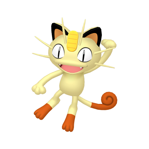 Meowth — duży render postaci w zwykłym ubarwieniu