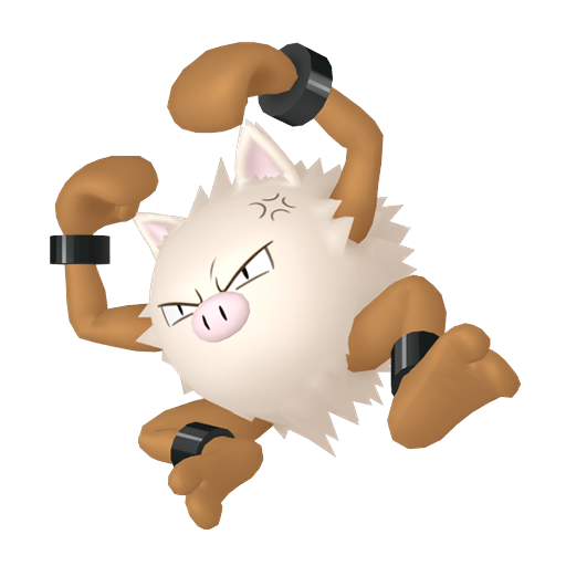 Primeape — duży render postaci w zwykłym ubarwieniu