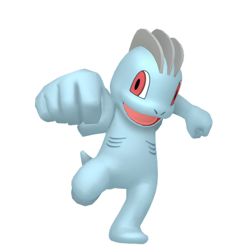 Machop — duży render postaci w zwykłym ubarwieniu