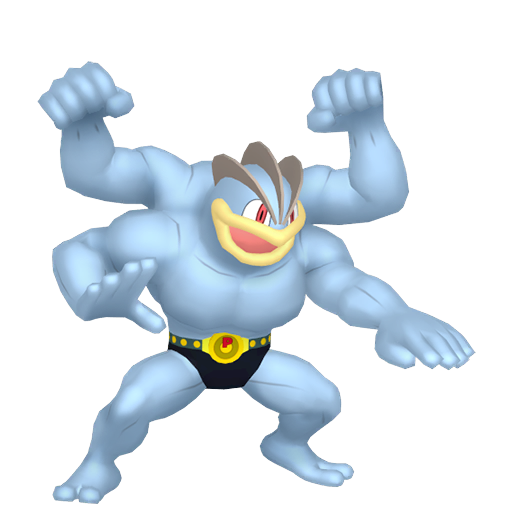 Machamp — duży render postaci w zwykłym ubarwieniu