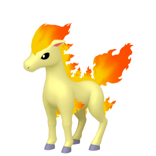Ponyta — duży render postaci w zwykłym ubarwieniu