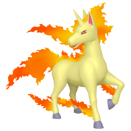 Rapidash — duży render postaci w zwykłym ubarwieniu