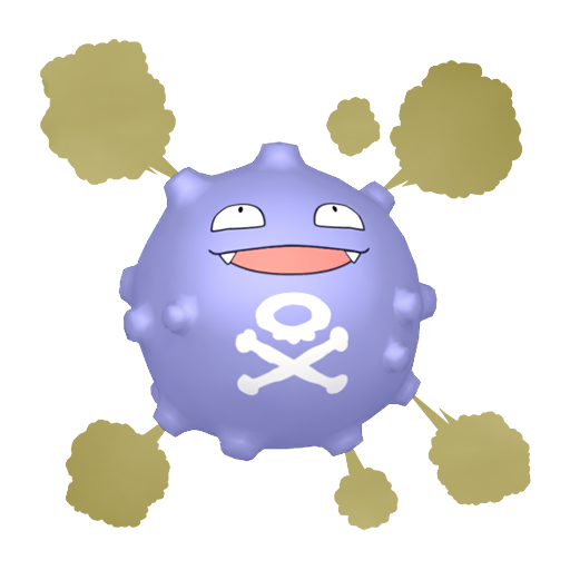 Koffing — duży render postaci w zwykłym ubarwieniu