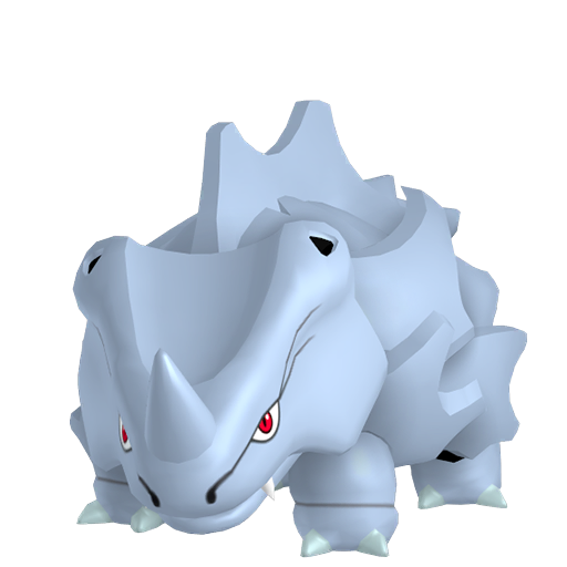 Rhyhorn — duży render postaci w zwykłym ubarwieniu
