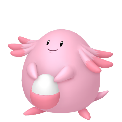 Chansey — duży render postaci w zwykłym ubarwieniu