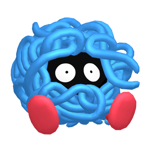 Tangela — duży render postaci w zwykłym ubarwieniu