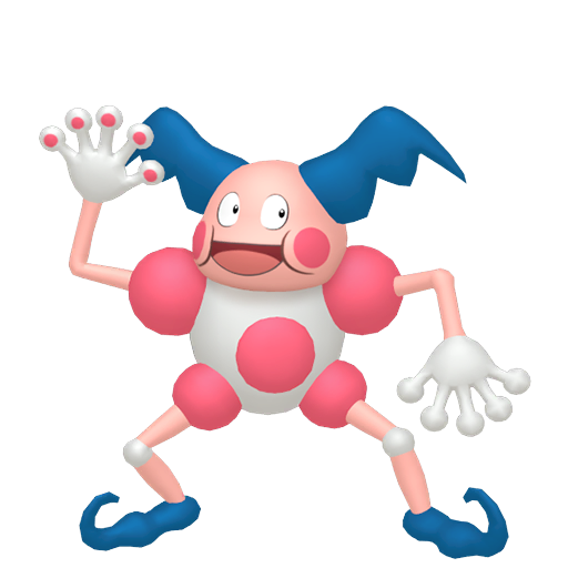 Mr. Mime — duży render postaci w zwykłym ubarwieniu