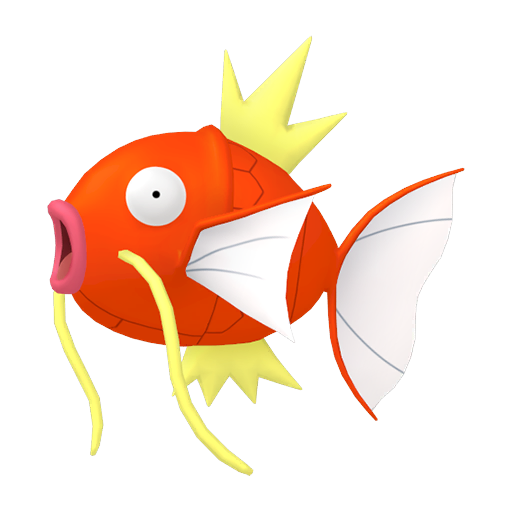 Magikarp — duży render postaci w zwykłym ubarwieniu