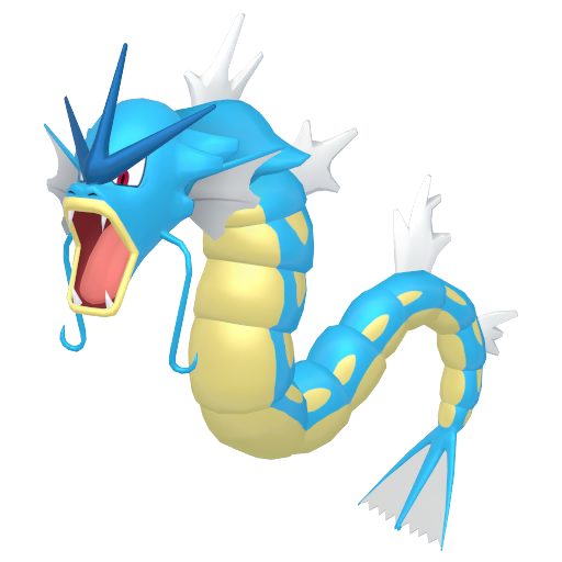 Gyarados — duży render postaci w zwykłym ubarwieniu