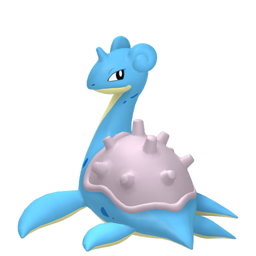 Lapras — duży render postaci w zwykłym ubarwieniu