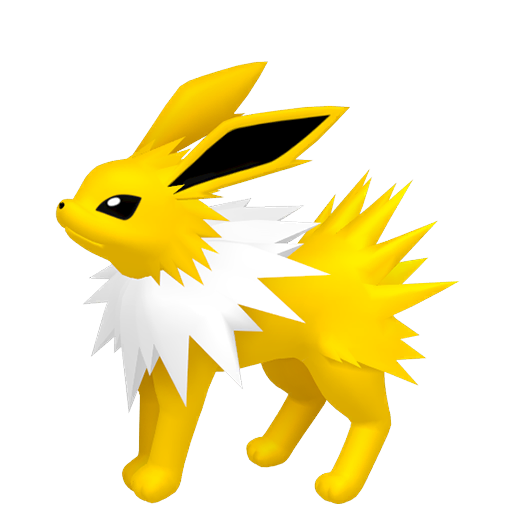 Jolteon — duży render postaci w zwykłym ubarwieniu