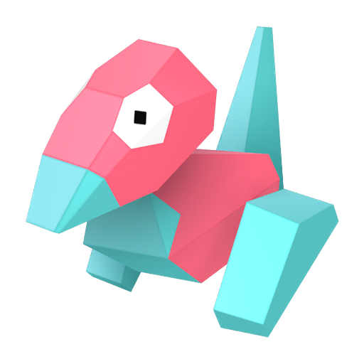 Porygon — duży render postaci w zwykłym ubarwieniu