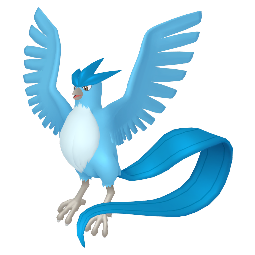 Articuno — duży render postaci w zwykłym ubarwieniu
