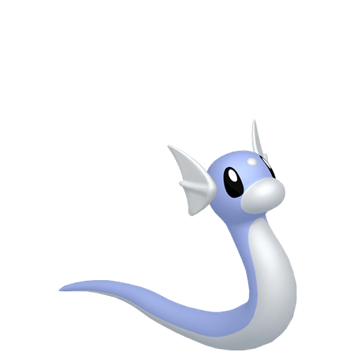 Dratini — duży render postaci w zwykłym ubarwieniu