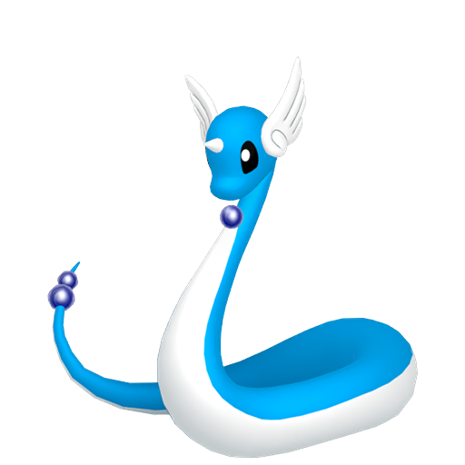 Dragonair — duży render postaci w zwykłym ubarwieniu