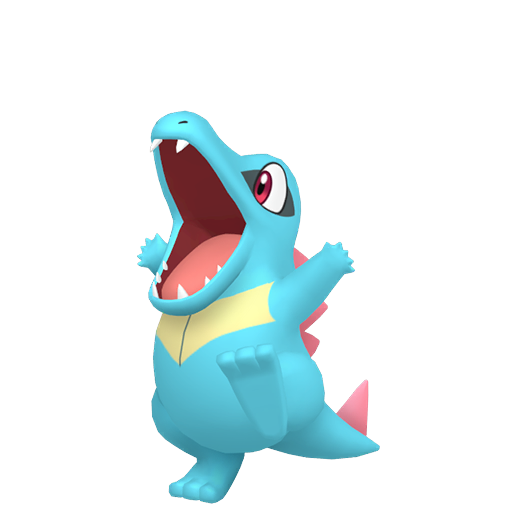 Totodile — duży render postaci w zwykłym ubarwieniu