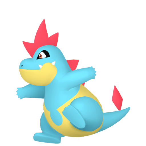 Croconaw — duży render postaci w zwykłym ubarwieniu