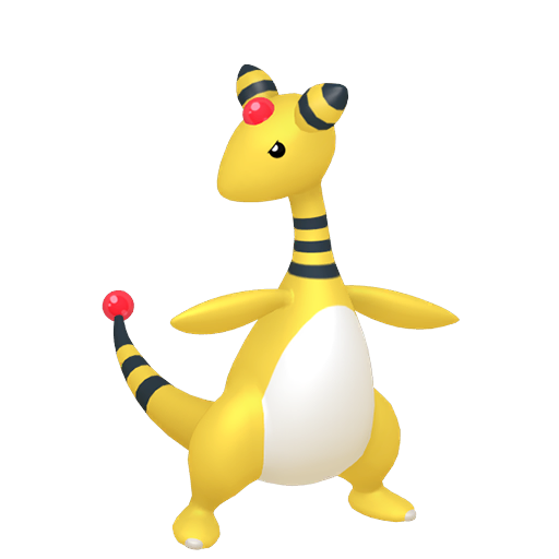 Ampharos — duży render postaci w zwykłym ubarwieniu