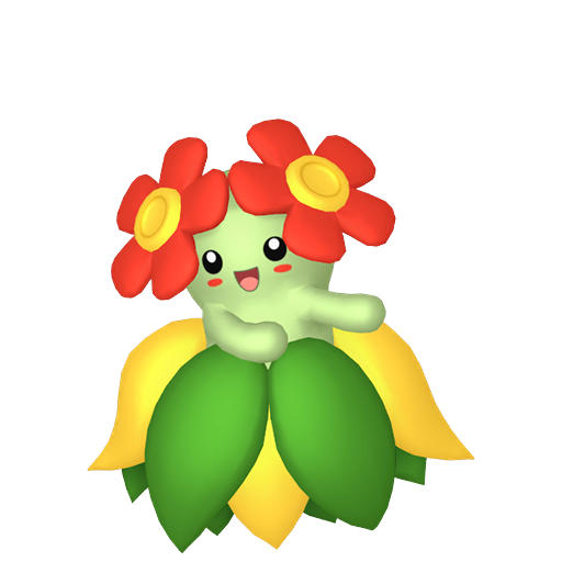 Bellossom — duży render postaci w zwykłym ubarwieniu